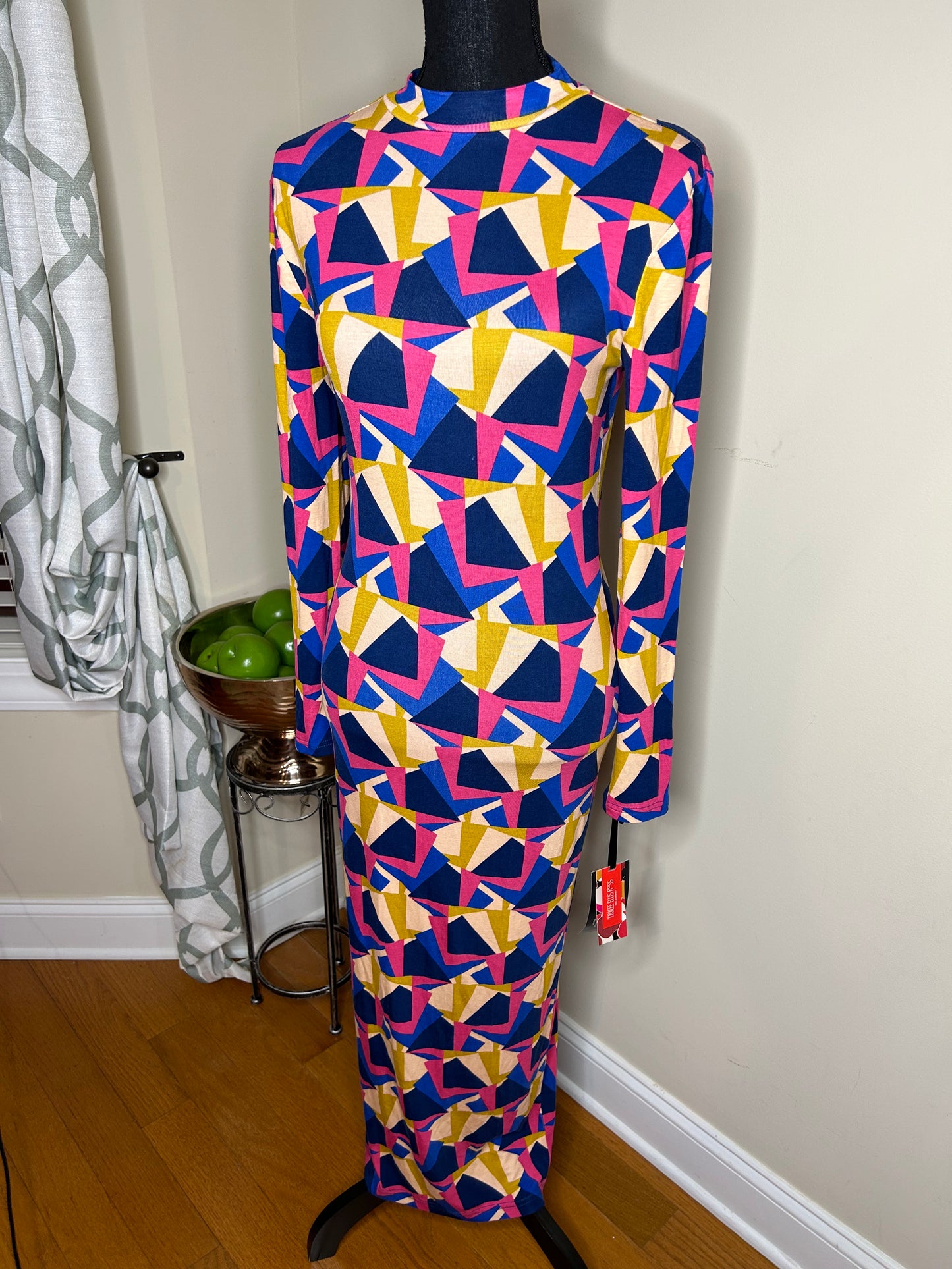 Tracee Ellis Ross "Groovy Geo" Print Dress NWT