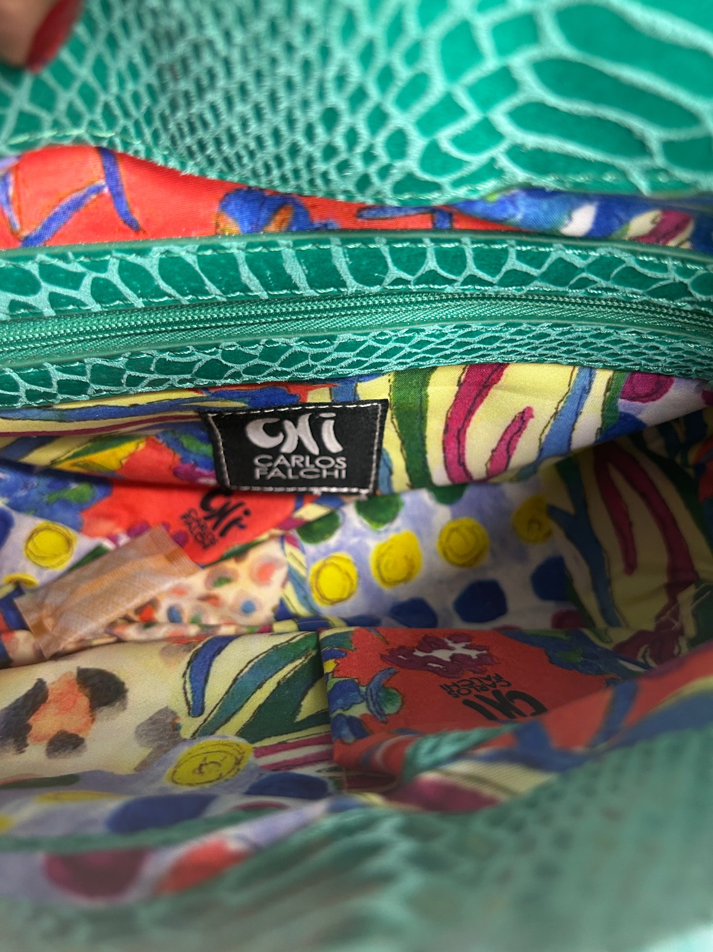 Chi by Carlos Falchi Green Purse