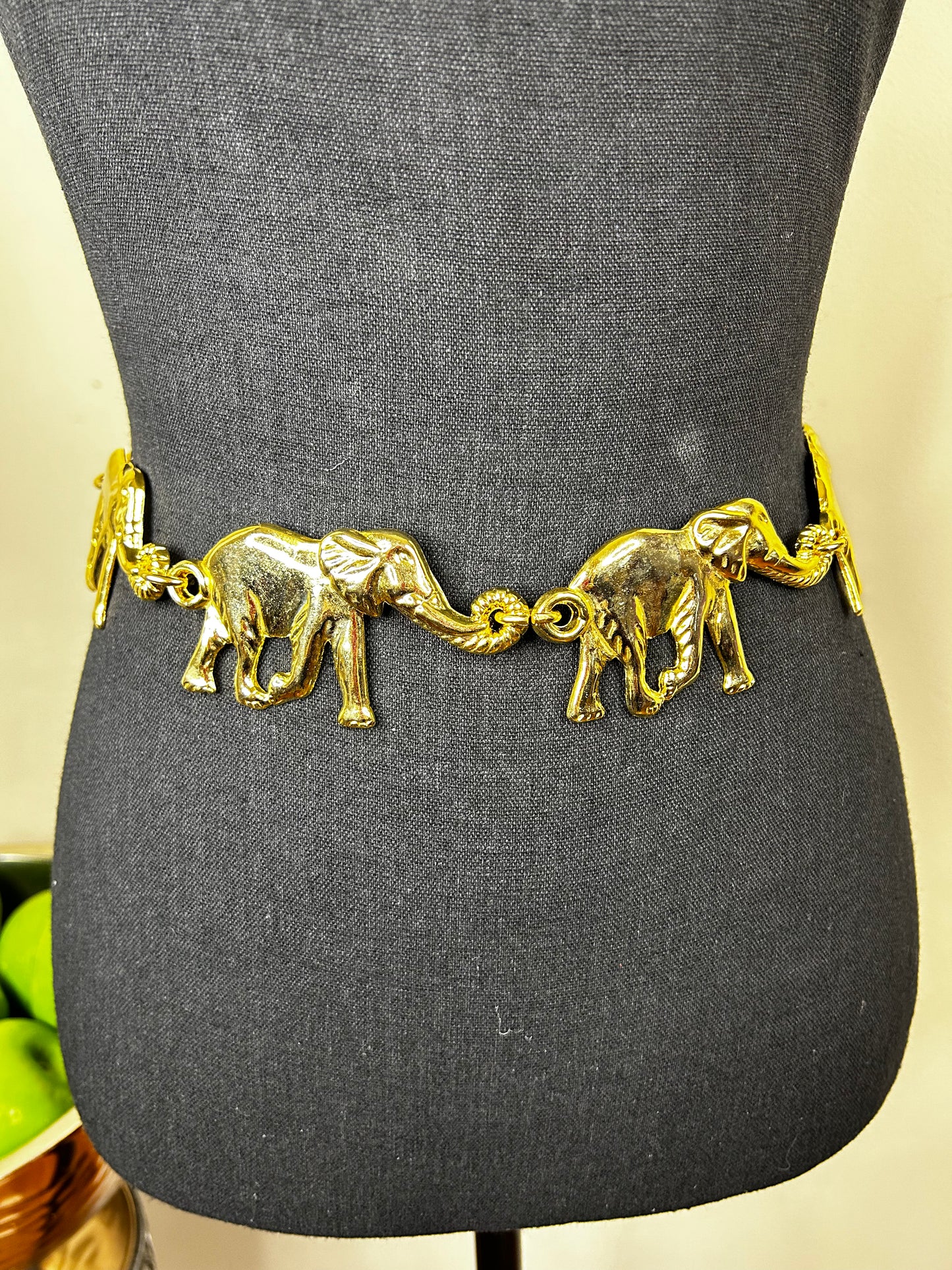 Gold Elephant Belt (4 Elephants)