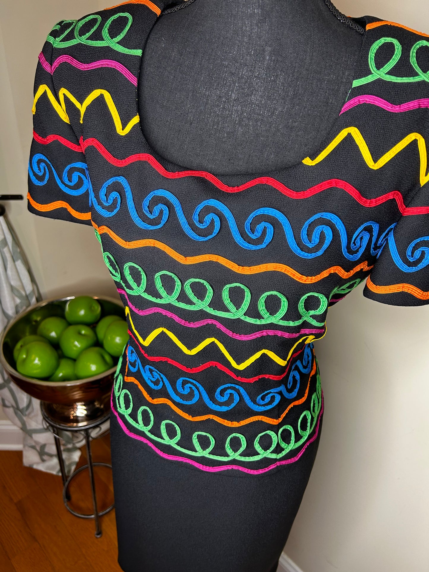 Maggie London Petites Rainbow Ribbon Dress