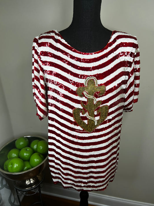 Vintage MODI 80s Nautical Sequin