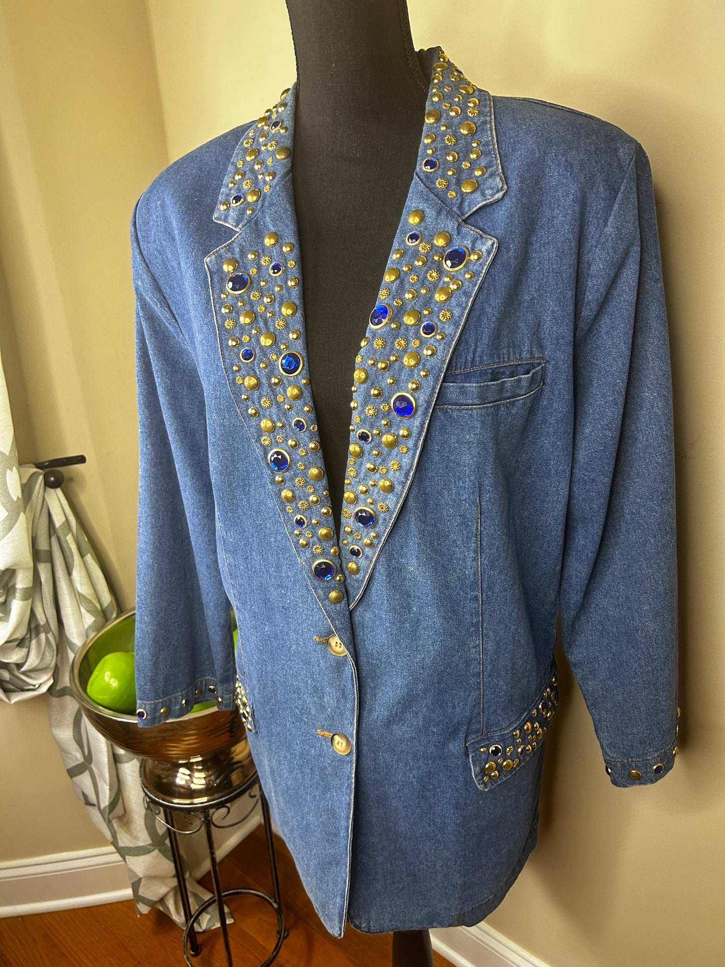 STAMPEDE Bejeweled Denim Blazer