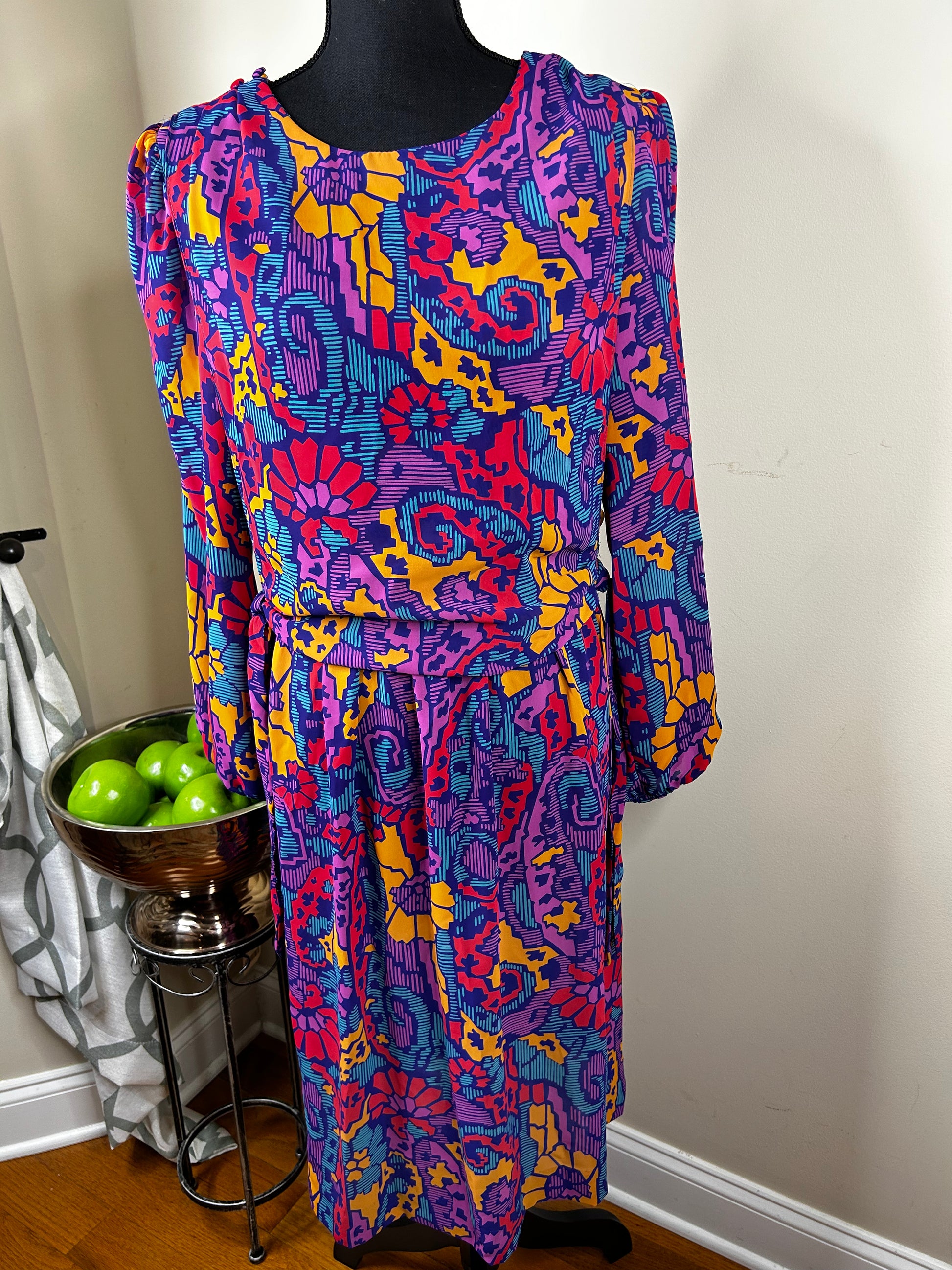 Vintage Breli Multicolor Dress – Thrift D Vintage Clothing