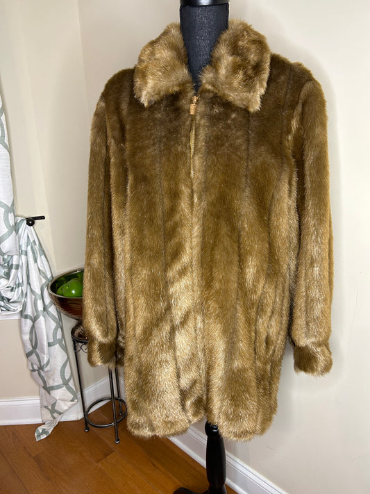 Vintage Dennis Basso Faux Fur Coat