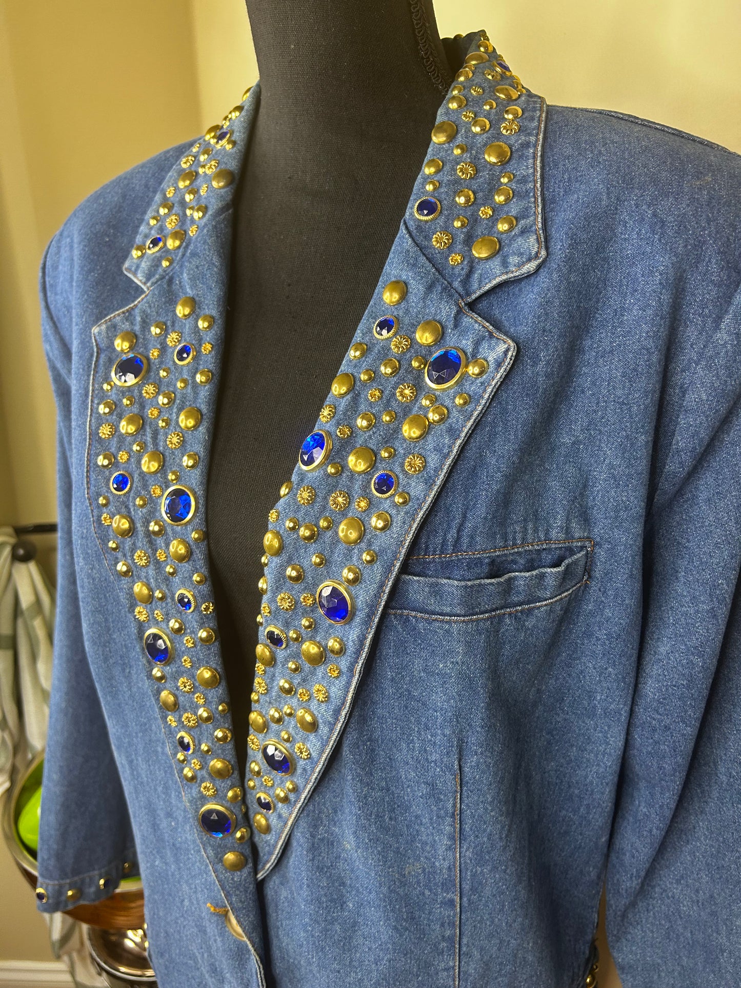 STAMPEDE Bejeweled Denim Blazer