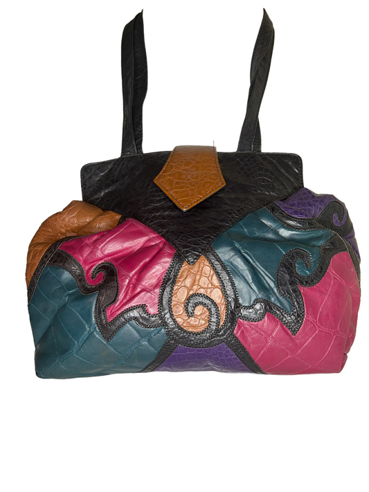 Vintage Colorblock Clutch/Crossbody