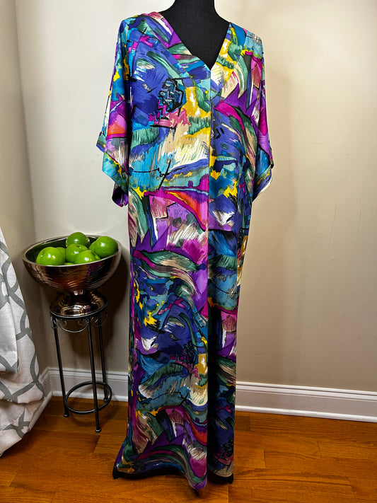 Vtg Granada Abstract Print "Muu Muu"