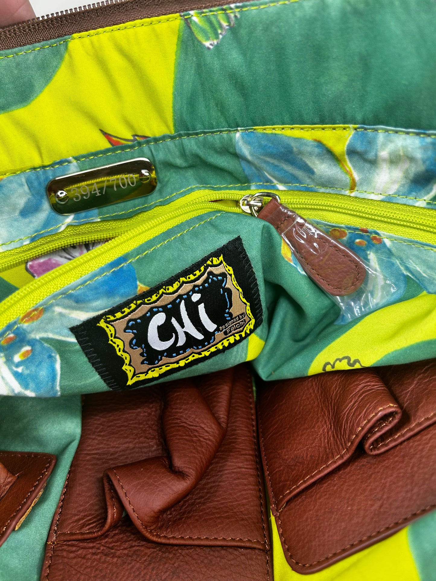 Chi by Carlos Falchi NWOT Purse w/ Dust Bag, Strap, Toiletry Pouch
