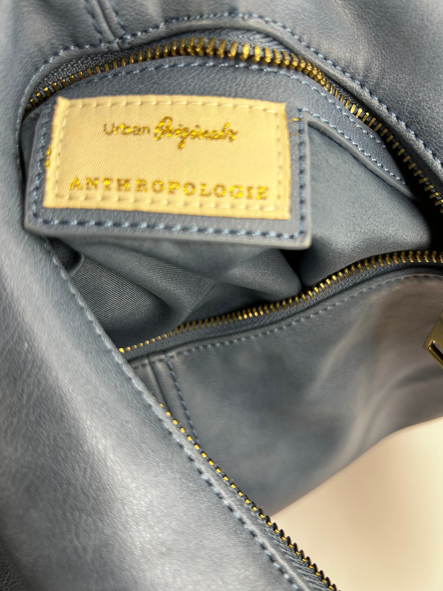 Urban Originals Anthropologie Blue and Tan Purse