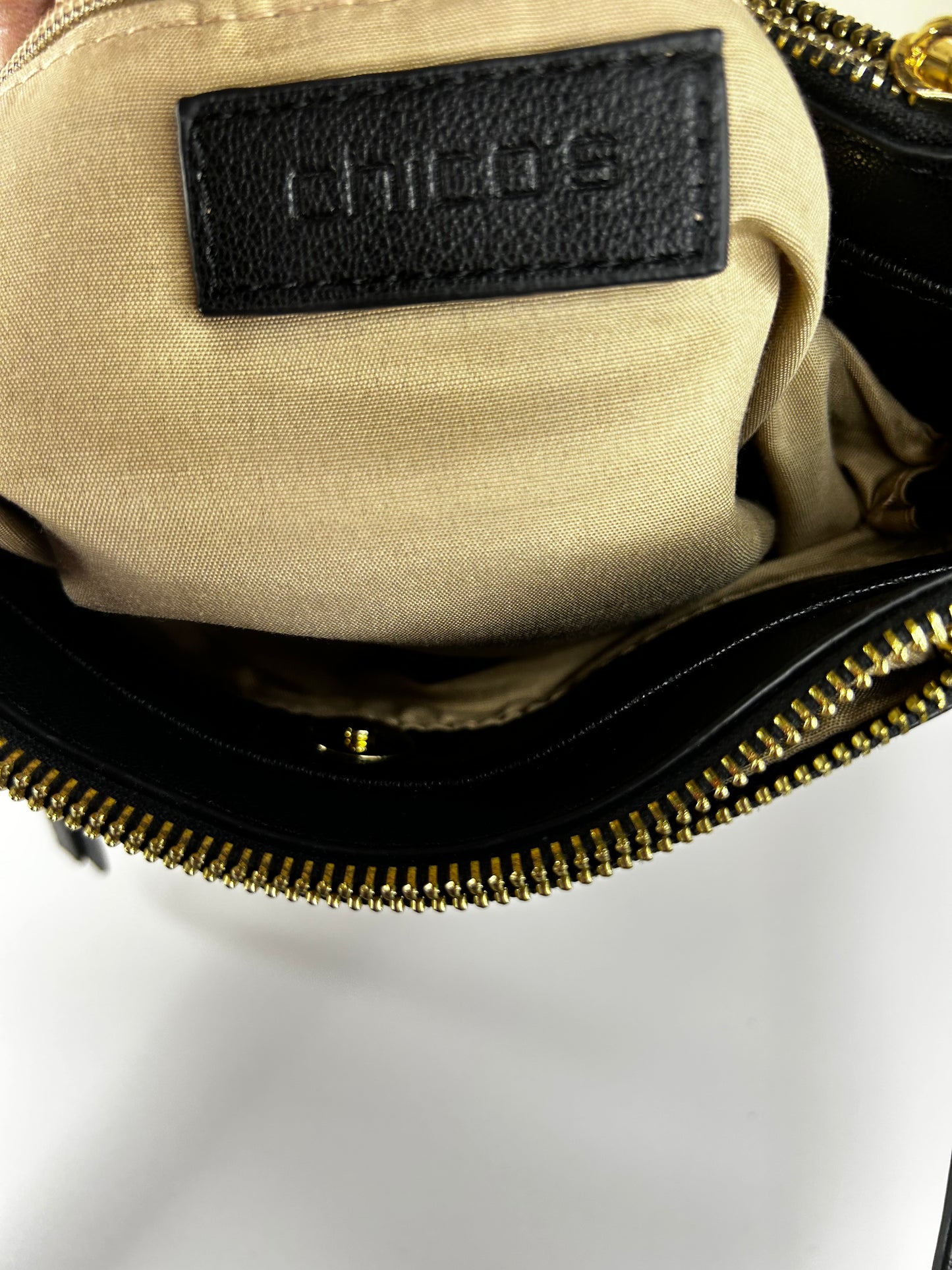 Chico's Black and Creme Crossbody