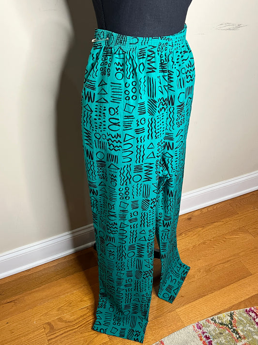 Southern Lady Abstract Print Pants