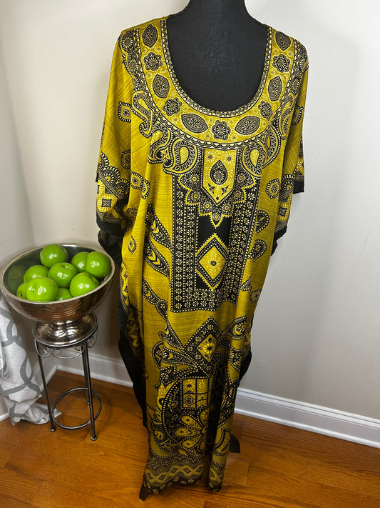 Sante' Black and Gold Kaftan