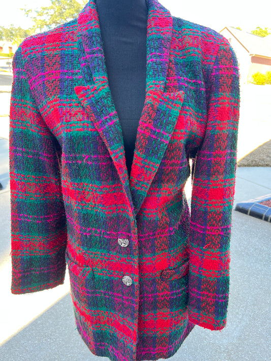 Jill Martin Multicolor Tweed Blazer