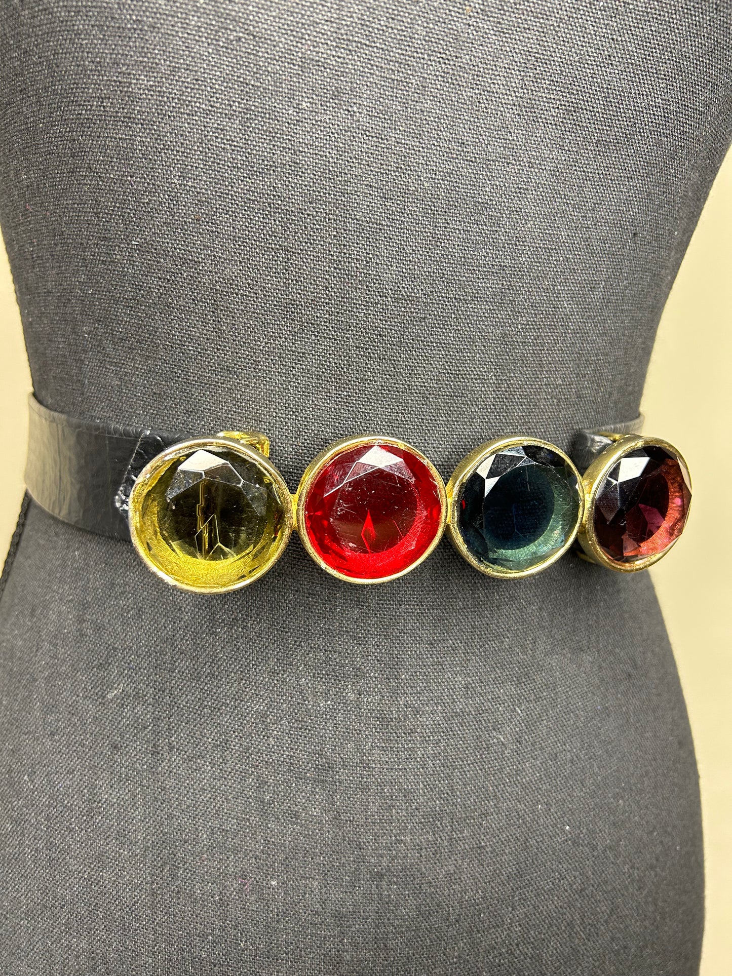 Vintage 1984 Jumbo Jeweled Gem Belt