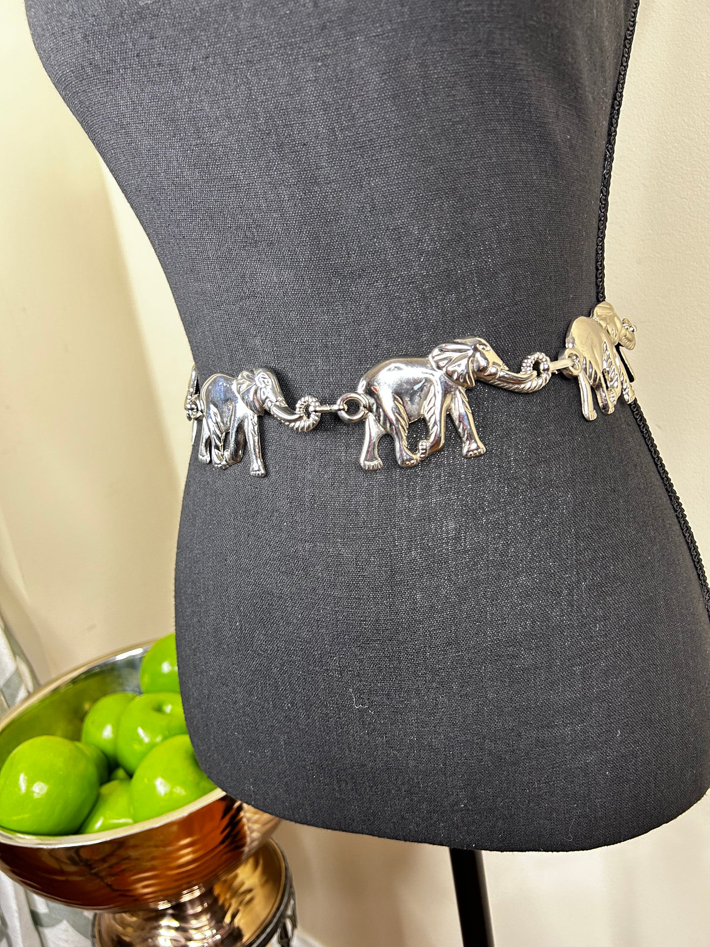 Silver Elephant Belt (6 Elephants)