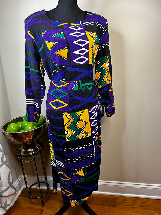 Vtg Whisper Wrap Dress