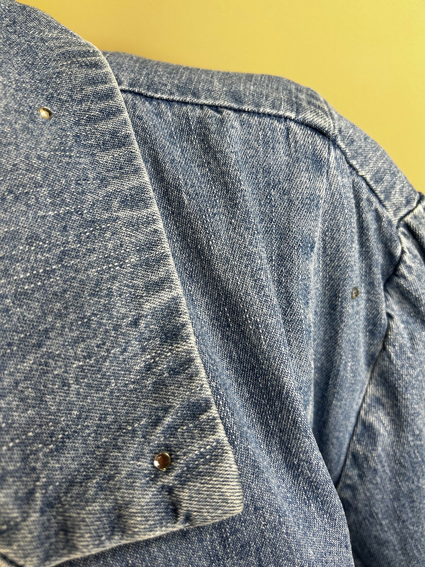 The Quaker Factory Rhinestone Denim Blazer
