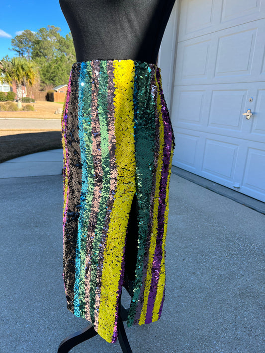 BooHoo Multicolor Sequin Skirt