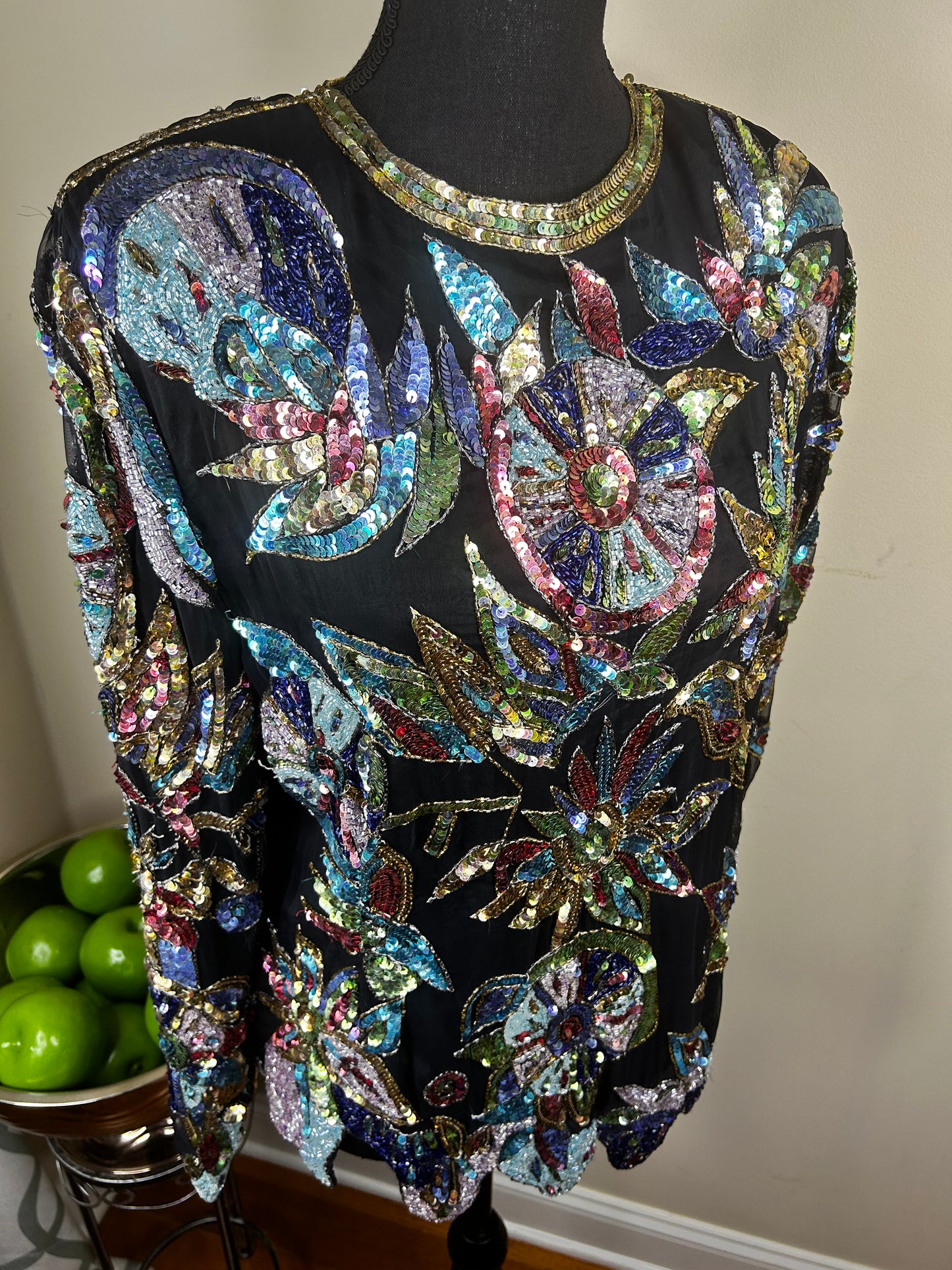 Vintage 80s Judith Ann Sequin Top