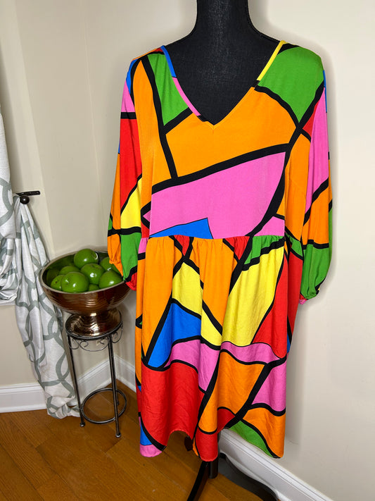 Shein Curve Colorblock Dress