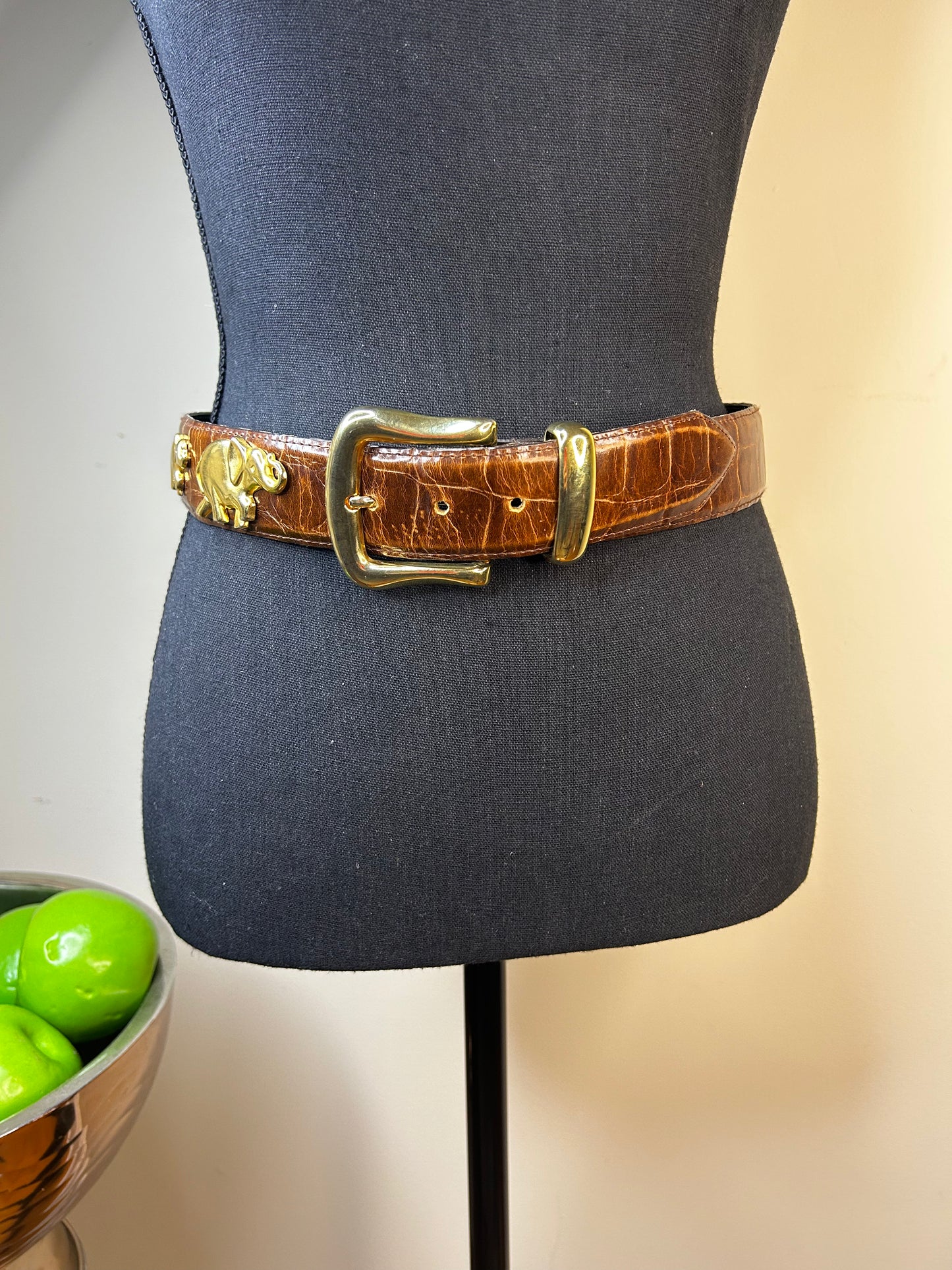 Avignon Elephant Family Genuine Leather Belt