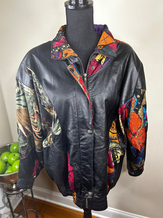 Vintage 80's Pelle Genuine Leather Jacket
