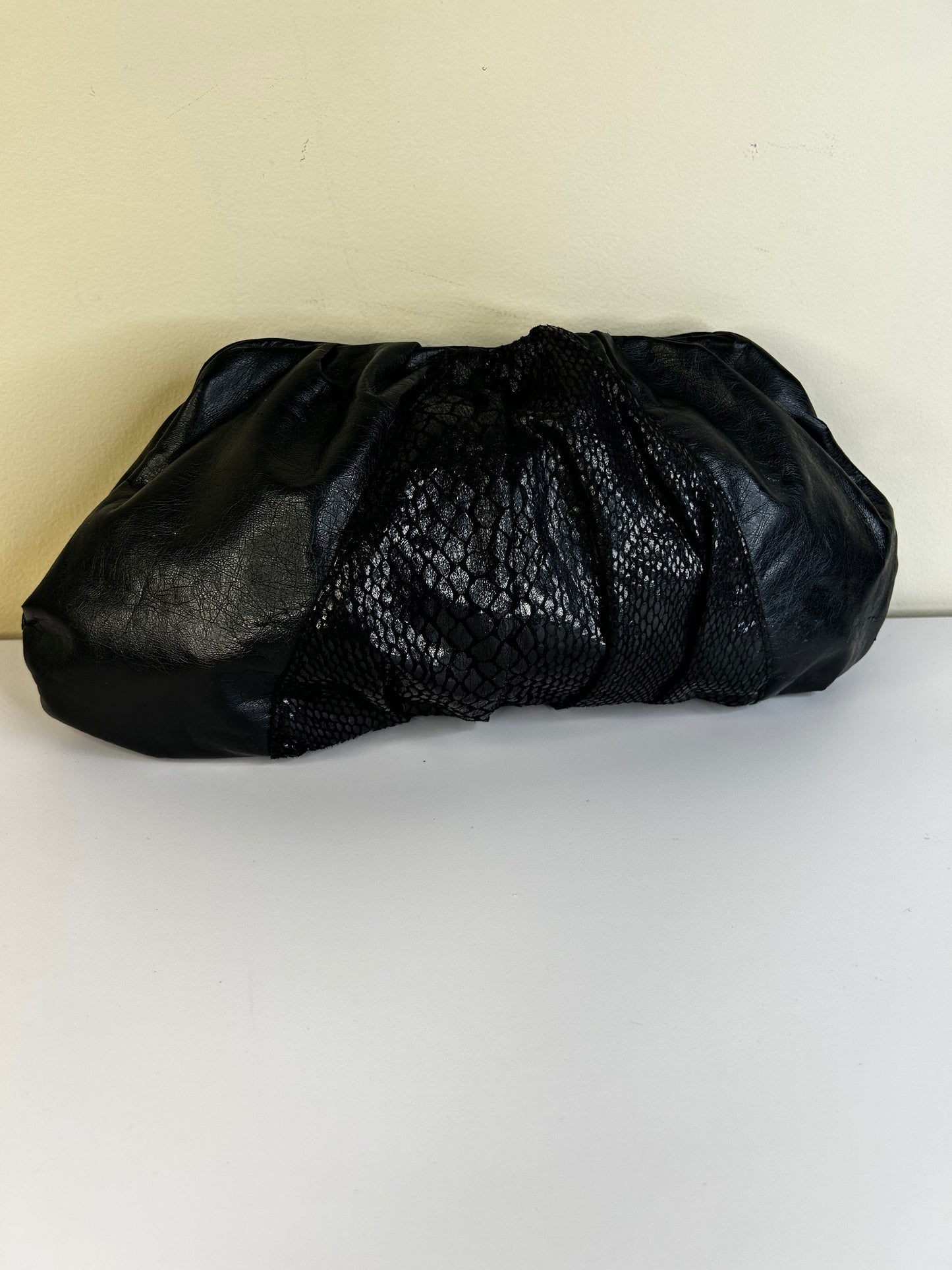 Soft Croc Embossed Genuine Leather Clutch