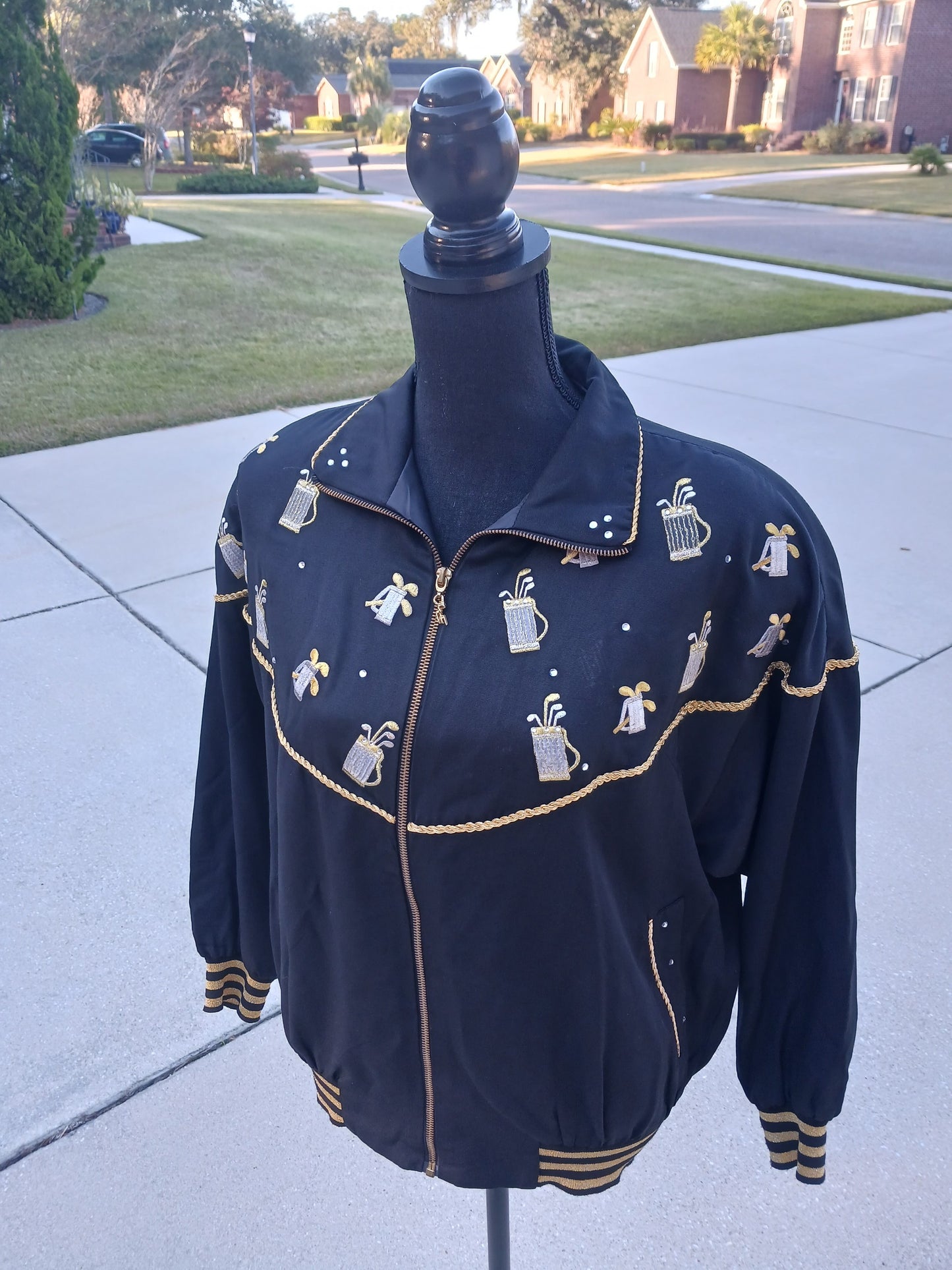 Vintage C.O.D La. Jeweled Bomber
