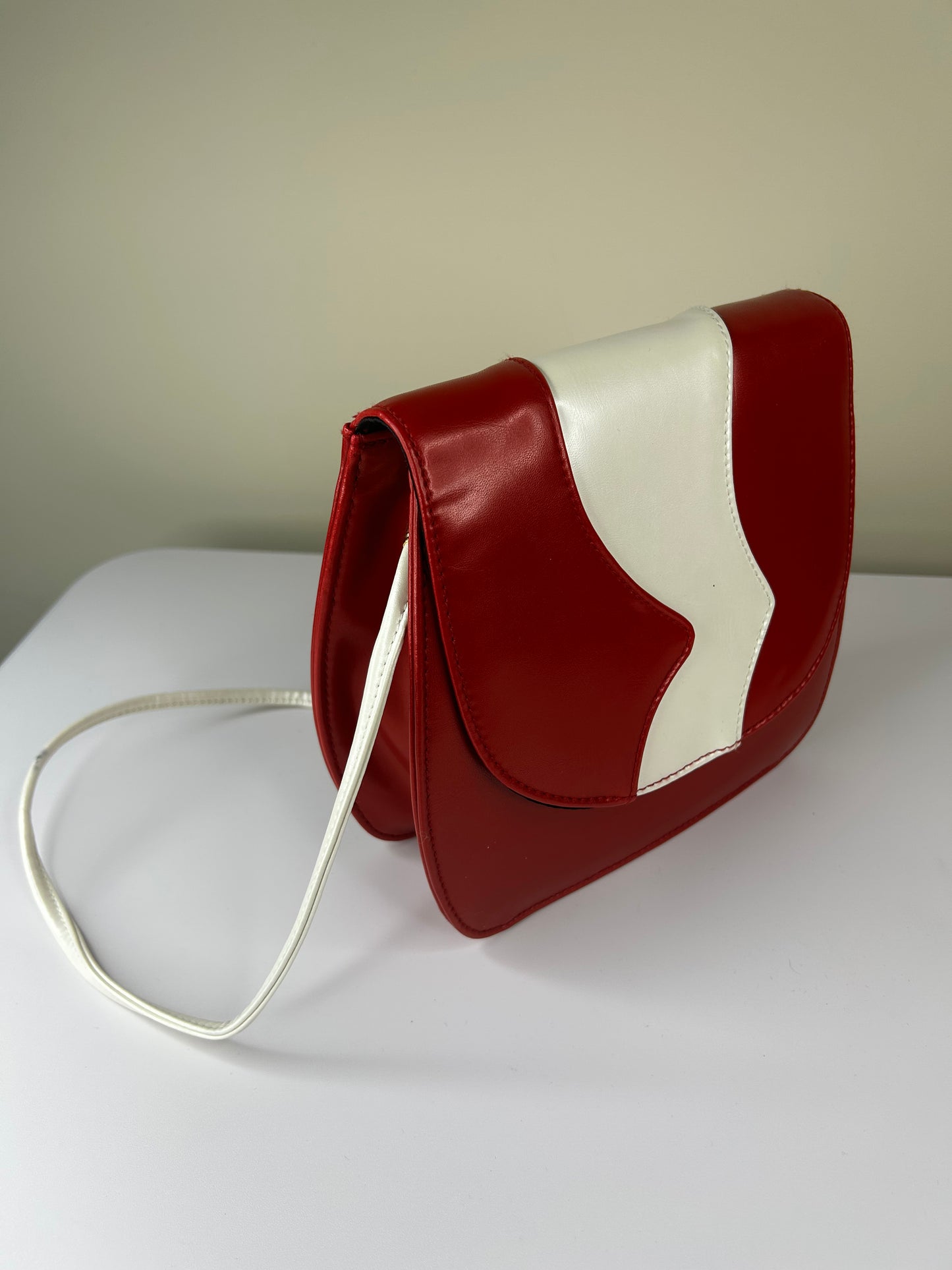 Red and White Purse