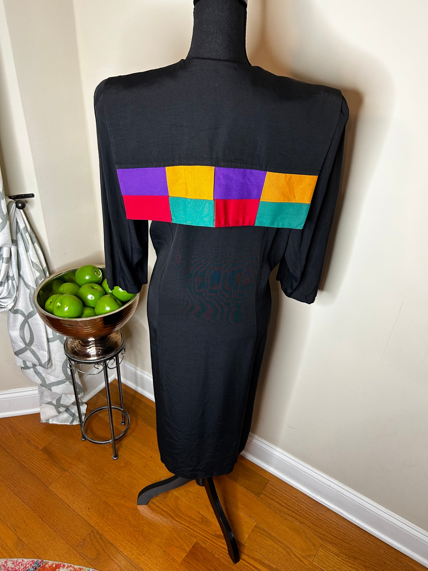 S.L. Fashions Colorblock Lapel Dress