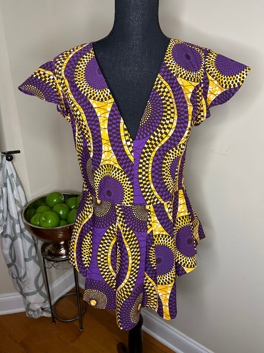D’IYANU Peplum Top NWT