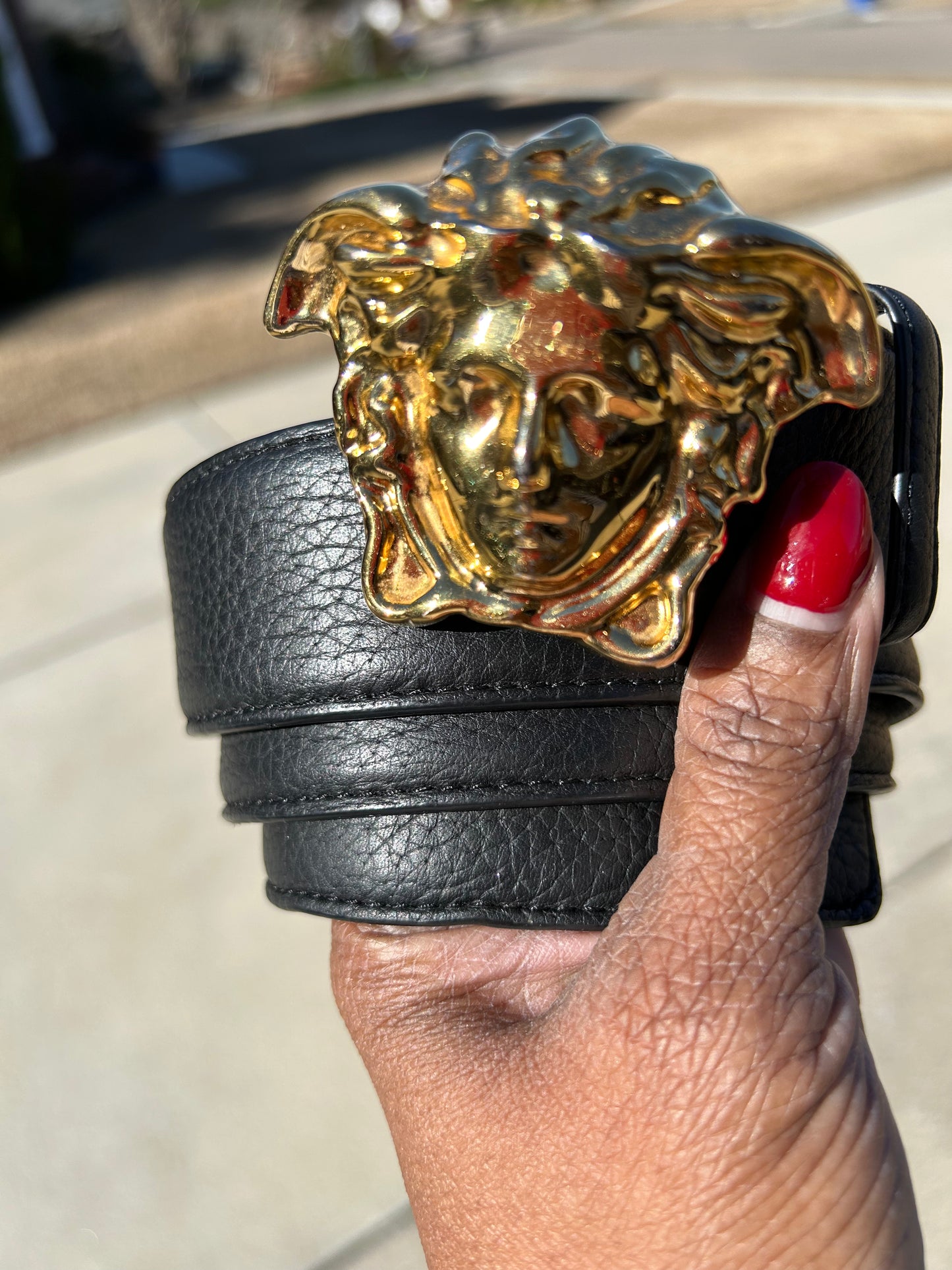 Authentic Versace Medusa Buckle Belt
