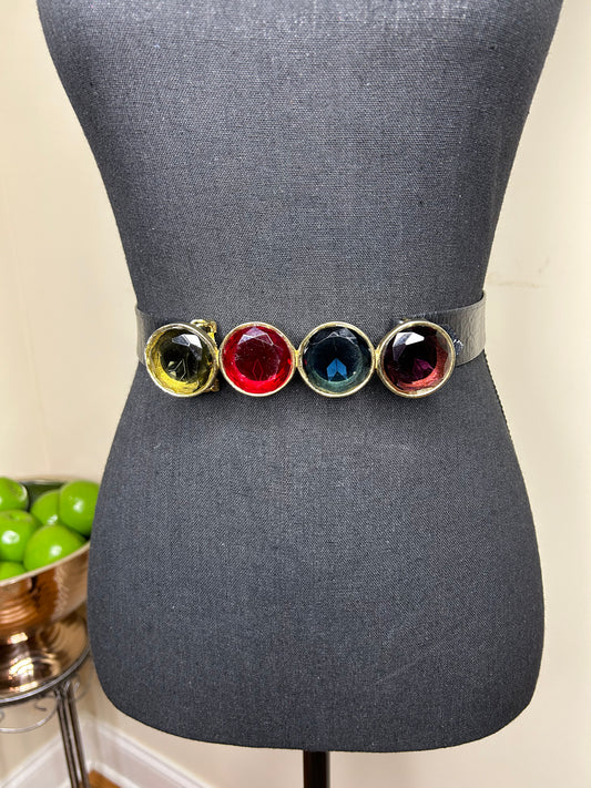 Vintage 1984 Jumbo Jeweled Gem Belt
