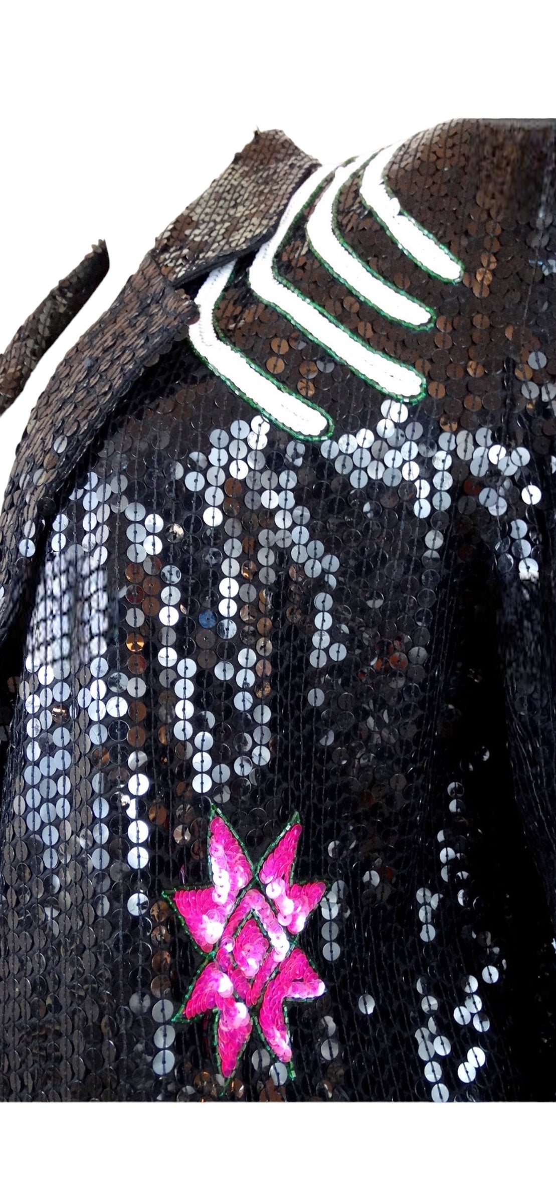 Sandy Starkman Retro Vintage Sequined and Beaded Blazer