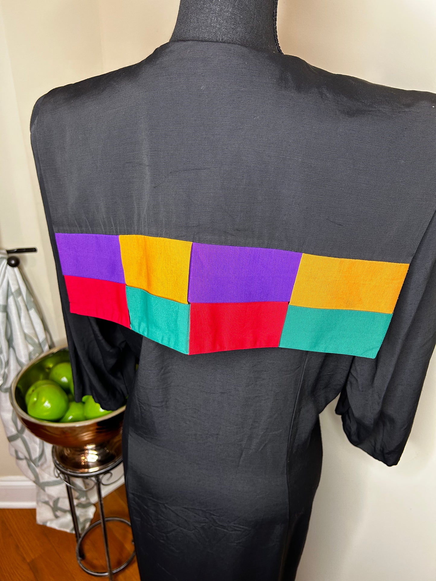 S.L. Fashions Colorblock Lapel Dress