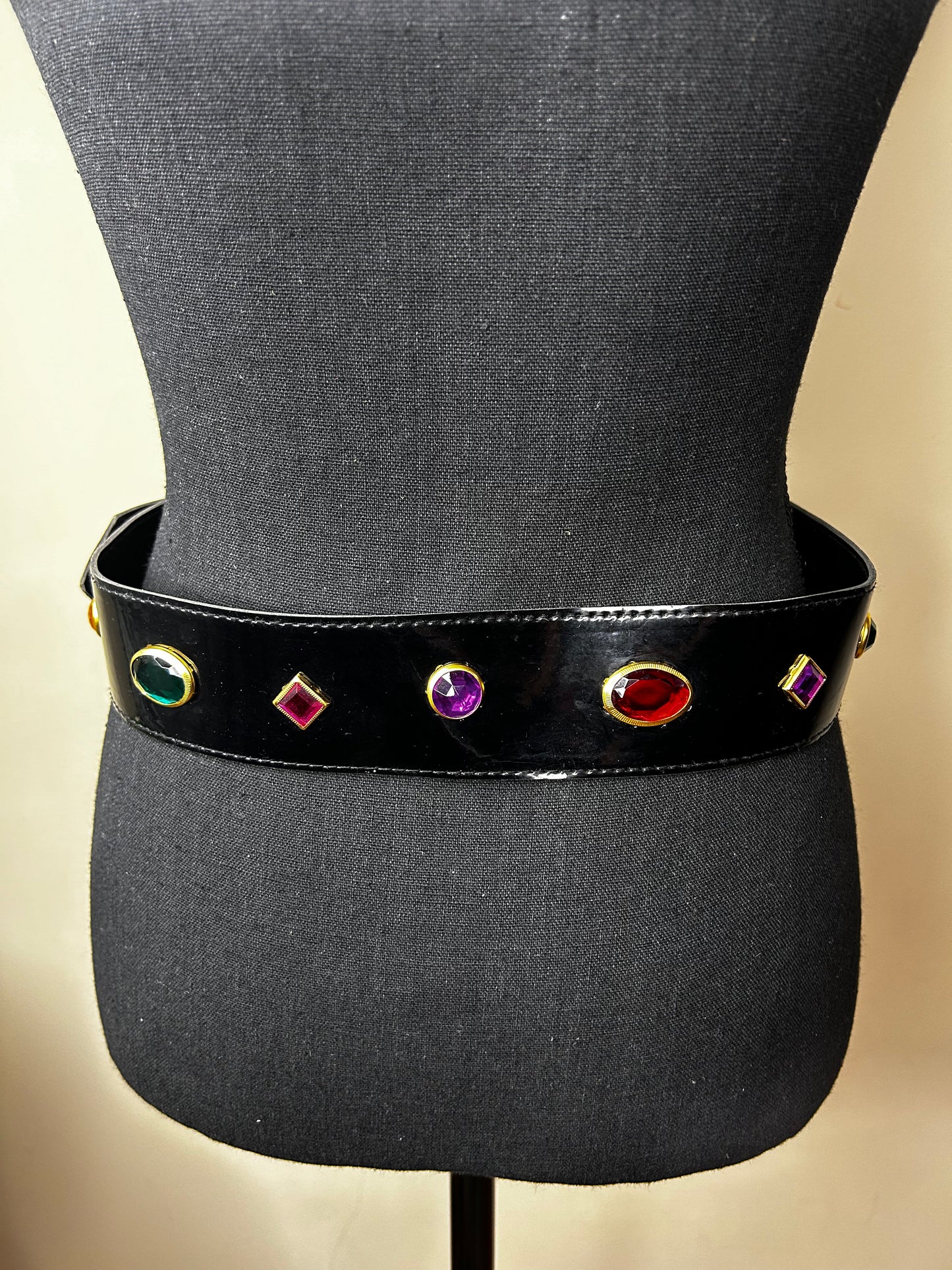 80’s-90s Black Bejeweled Belt