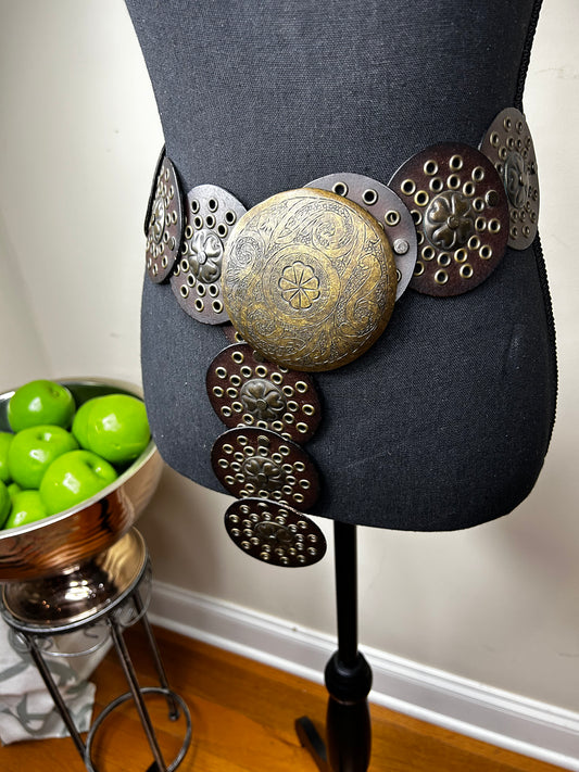 Moroccan Brown Leather Belt