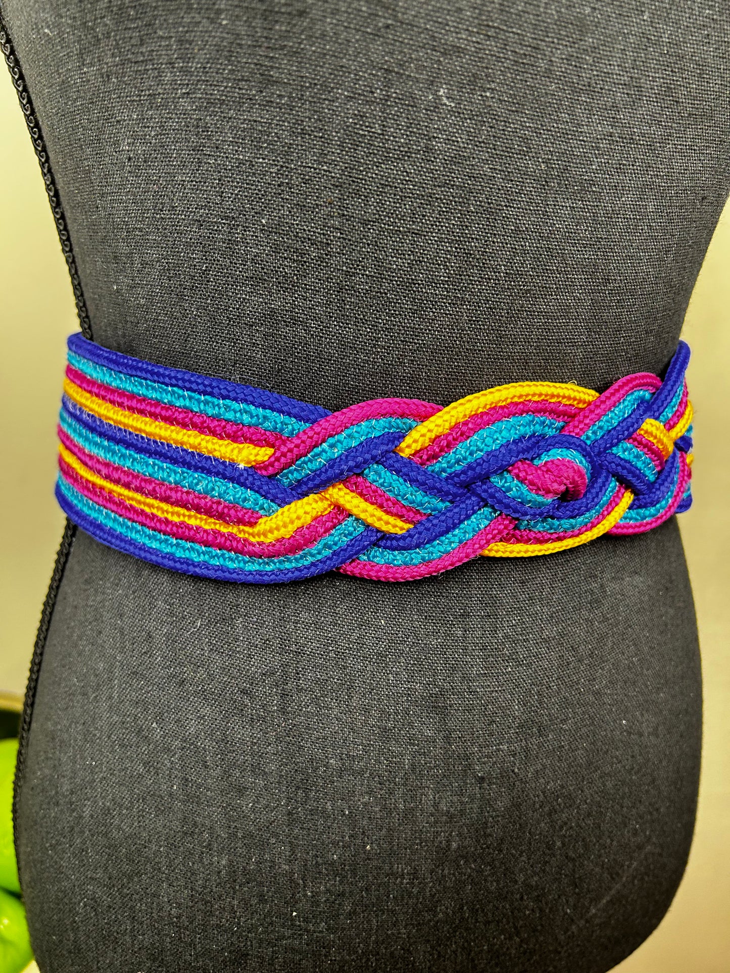 Vtg Karen Scott Rainbow Colored Belt