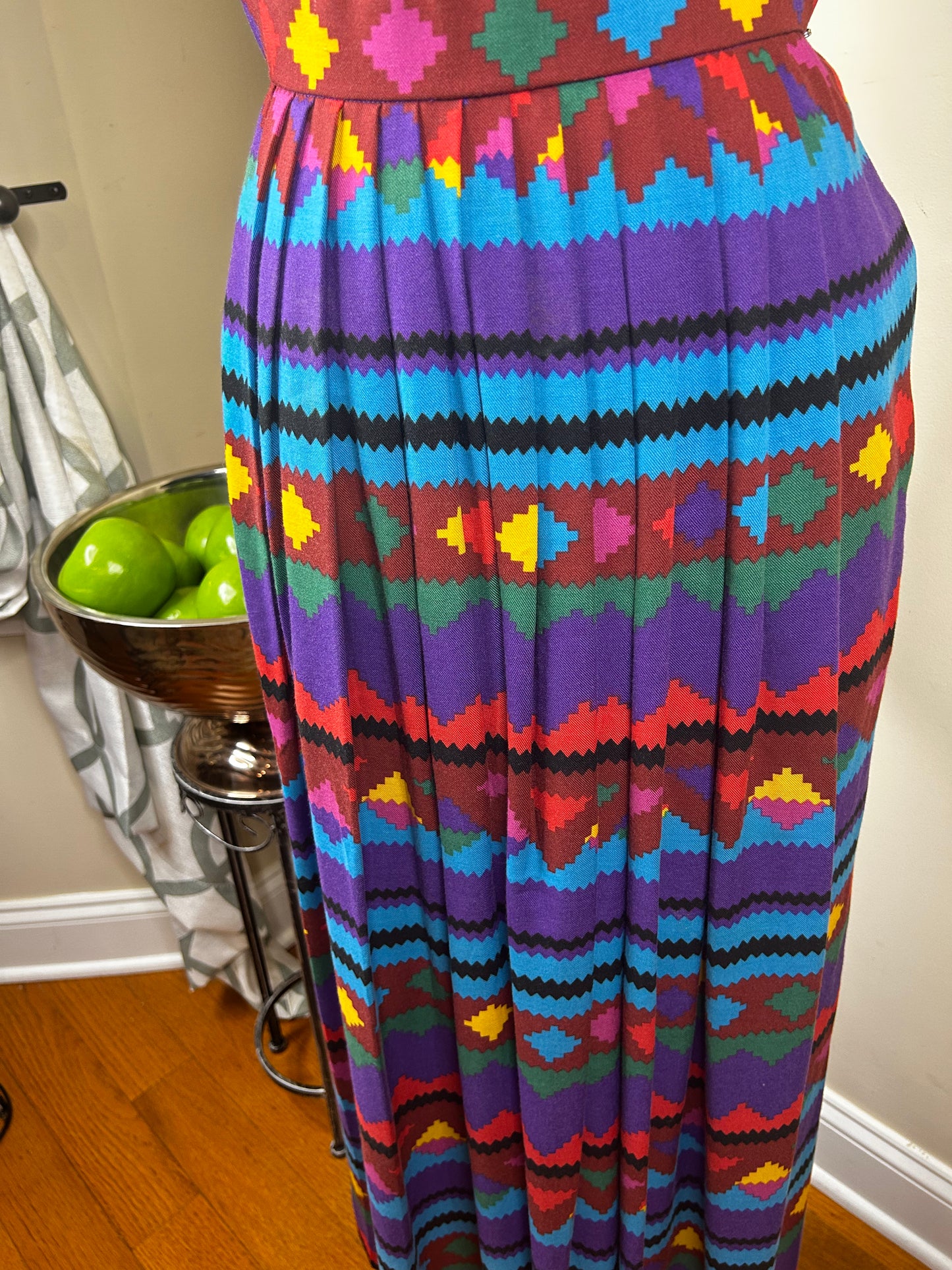 Vintage 1980's Western Print Skirt