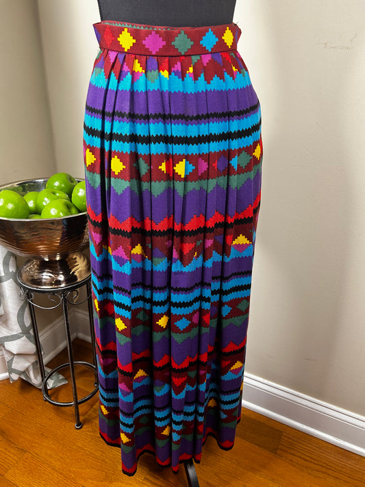 Vintage 1980's Western Print Skirt