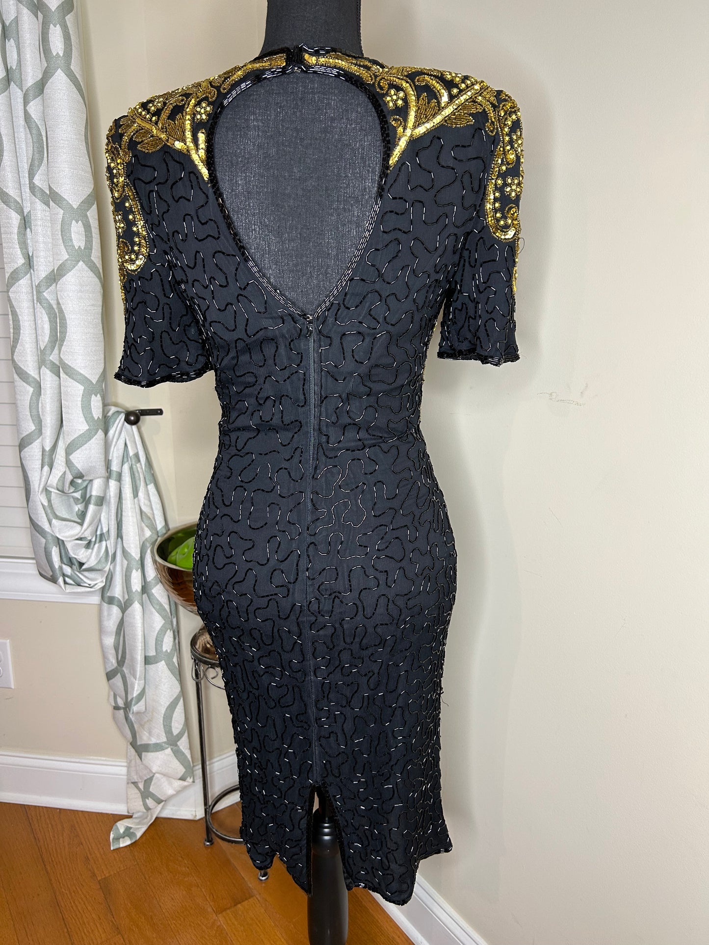 Gold Embellished Scala Dress